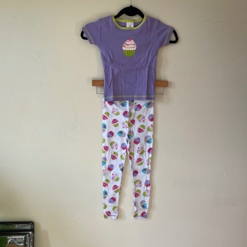 Avon 3pc Sweet Treats Kids PJ Set Size 4  Lime Green, Purple NEW